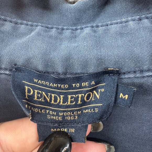 Pendleton Jacket Women  Denim Long Sleeve Collared Pockets Blue Gray Size M - Picture 6 of 9